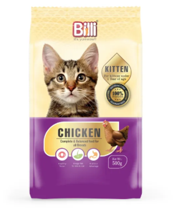 Billi Kitten Cat Food Chicken 500gm