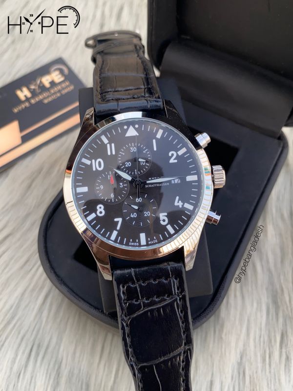 I W C  leather belt chronograph