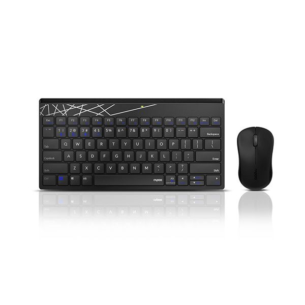 Rapoo 8000M মাল্টি-মোড কীবোর্ড & মাউস কম্বো Rapoo 8000M Multi-mode Keyboard & Mouse Combo .