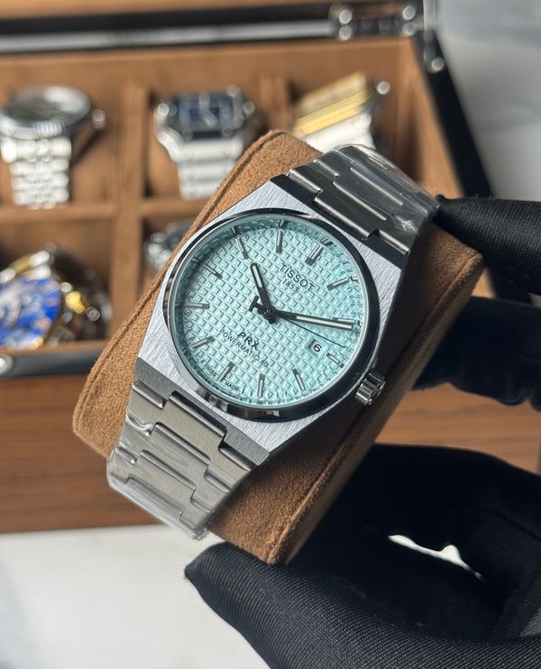 TISSOT PRX Automatic ice blue dial