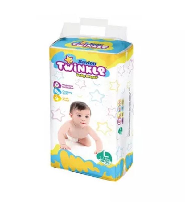 Savlon Twinkle Baby Belt Diaper L (7-18 kg) 36 pcs