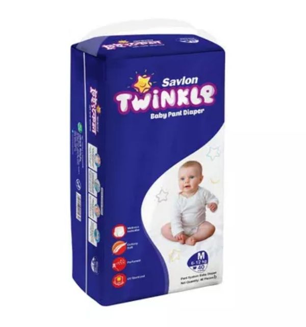 Savlon Twinkle Baby Pant Diaper M 6-12 kg 40 pcs