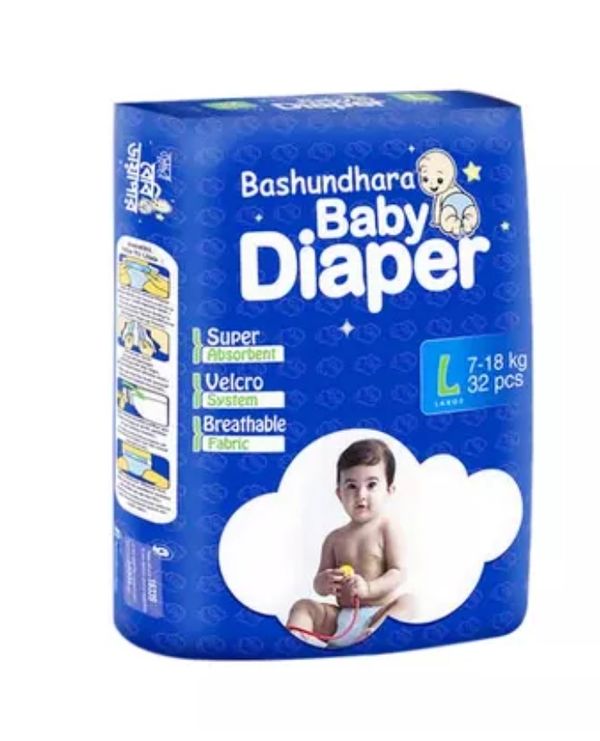Bashundhara Baby Diaper Belt ST Series L 7-18 kg 32 pcs