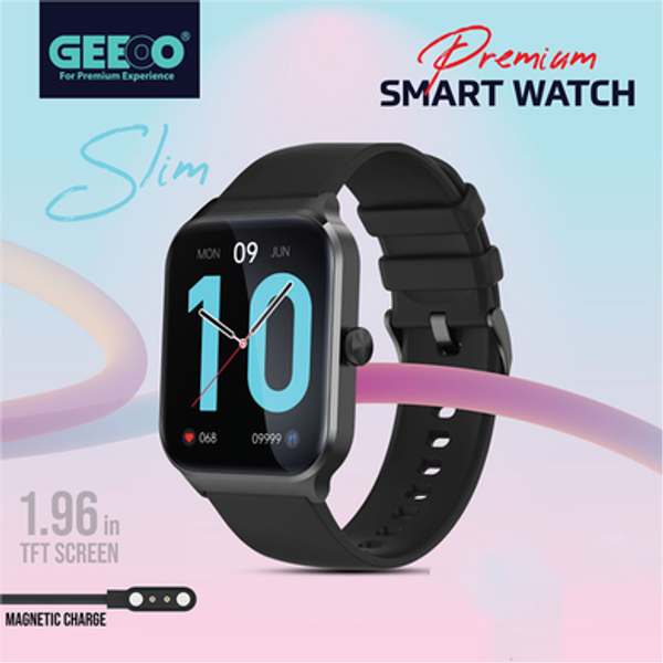 Geeoo W12 Bluetooth Calling Smart watch – Black