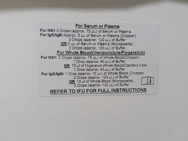 Dengue NS1 Antigen IgG/IgM Antibody Duo Panel Rapid Test