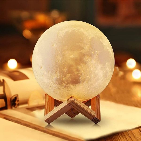 Rechargeable 3D Moon Lamp With Remote -18 CM