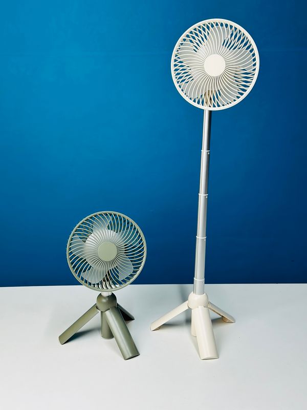 AZEADA PD-F27 Rechargeable Fan with Tripod Stand- Green Color