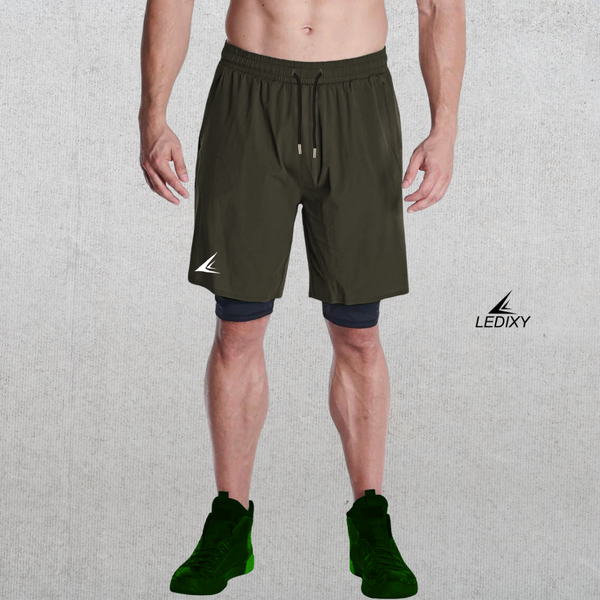 9" Inseam 2in1 Shorts for Men BSS03