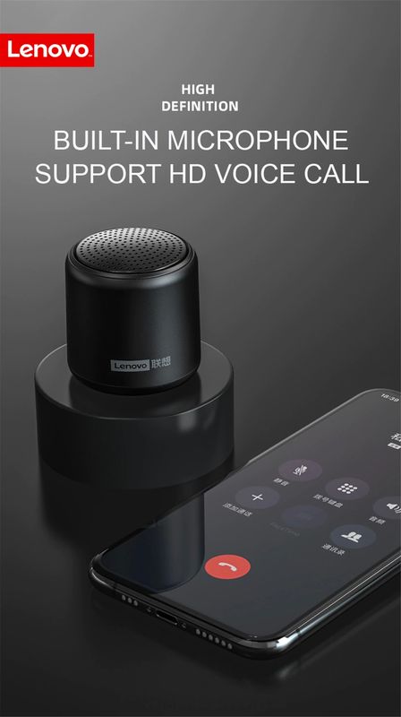 Lenovo L01 Mini Bluetooth Speaker- Black Color .