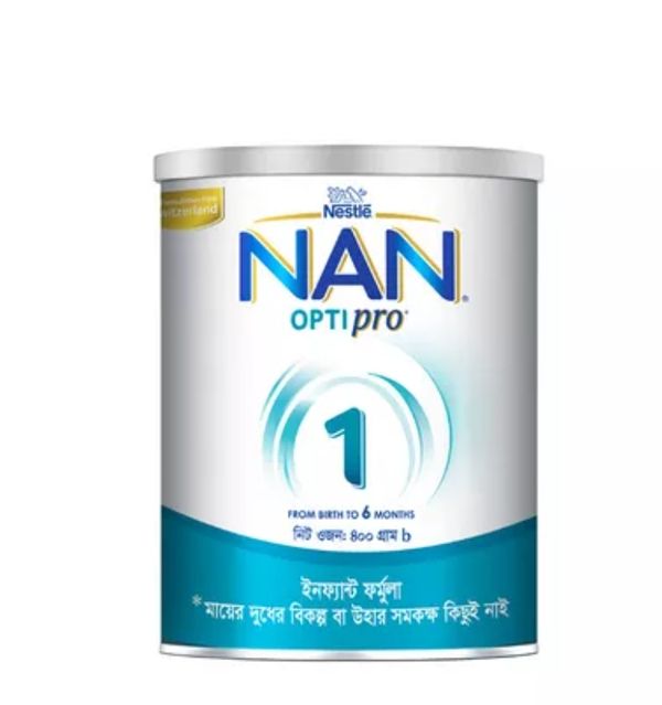 Nestle Nan Optipro 1 Formula Milk Powder (0-6 M) 400 gm Tin