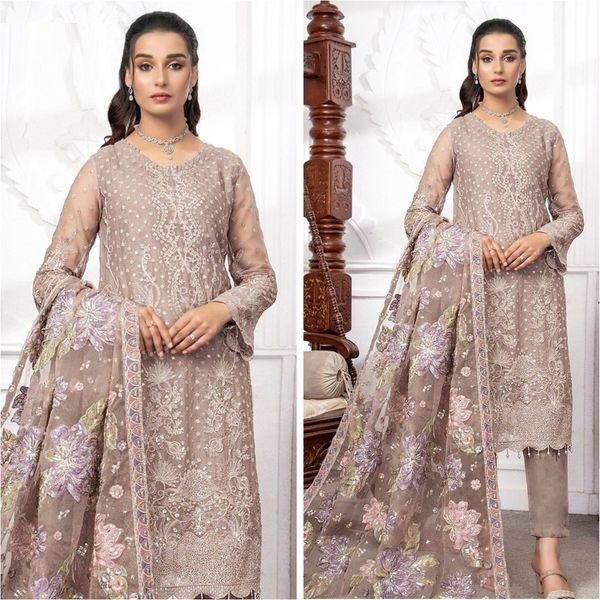 Semi –Embroidery & Sequence Work Party dress