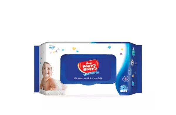Fresh Happy Nappy Baby Wipes (Pouch Pack) 120 pcs