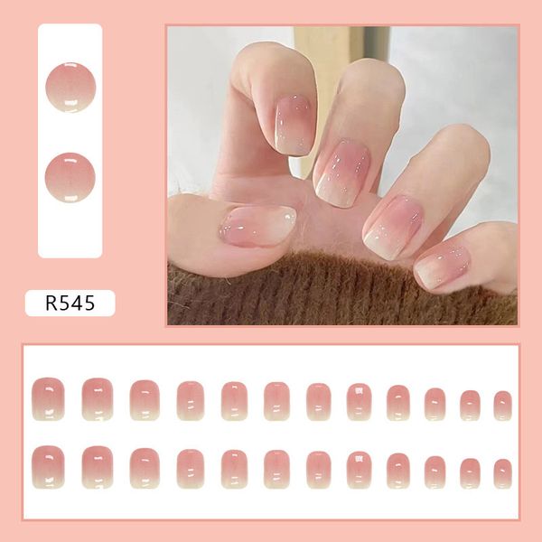 24 pcs fake nails set 🥺💗 with glue stick Dm us to order 🩷