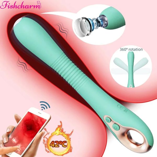 Female Vibrator with App Control Heating Dildo HD Endoscopic Camera Video Recording Flashlight Illumination Sex Toys for Couples