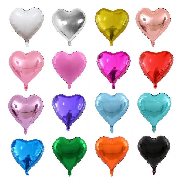 18inch Foil Heart Balloons No Air / No Helium