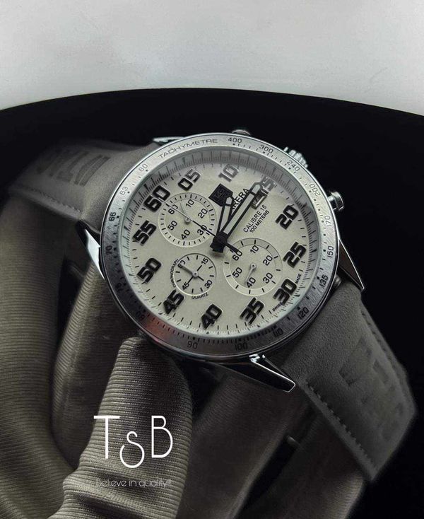 Tag Heuer Calibre 16 Gray Belt White Dial