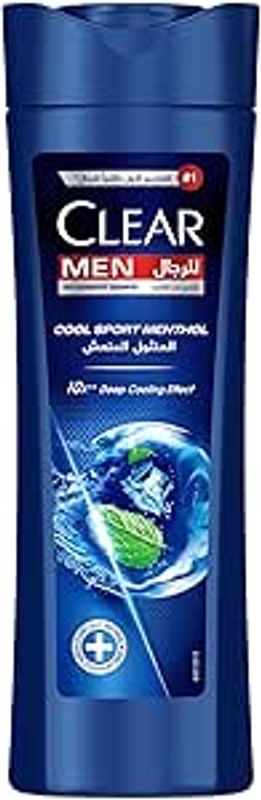 CLEAR Shampoo for men, anti-dandruff shampoo, Cool Sport Menthol, 100% Dandruff-free hair^ & Nourished Scalp, 350 ml
