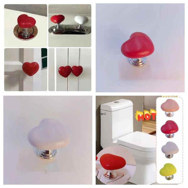Heart Shape Toilet Water Tank button (2 pics)