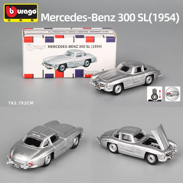Bburago 1:64 Mercedes-Benz 300 SL (1954) Diecast Model Car