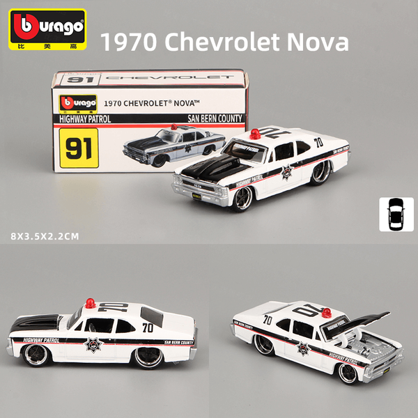 Bburago 1970 Chevrolet Nova 1:64 Die-Cast Model Car