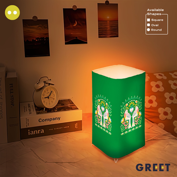 Green Theme Bird Pattern Lamp