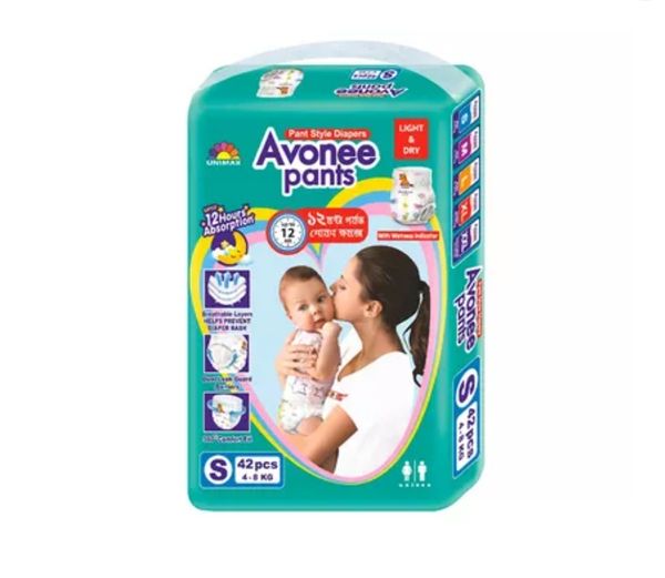 Avonee Mini 2 Baby Diaper Pants S 4-8 kg 42 pcs