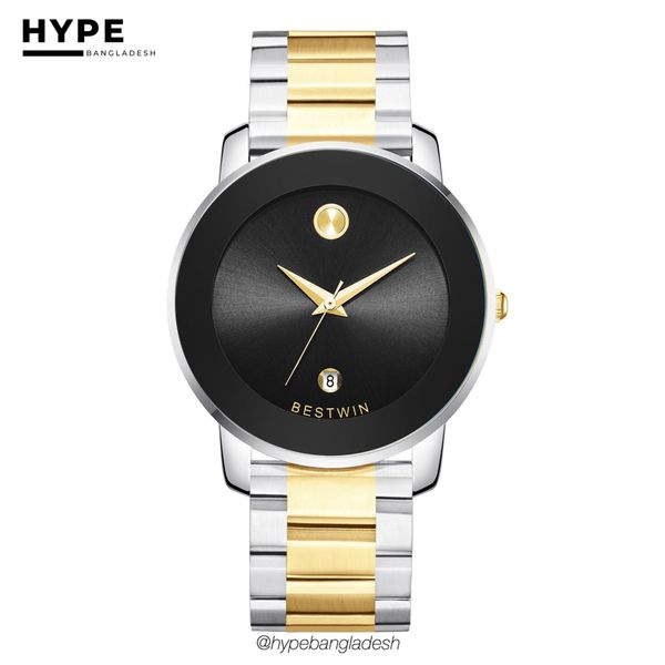 Bestwin BW163 Stainless Steel Watch (Black Dial)