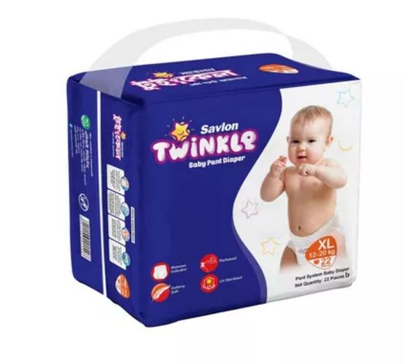 Savlon Twinkle Baby Pant Diaper XL 12-20 kg 22 pcs