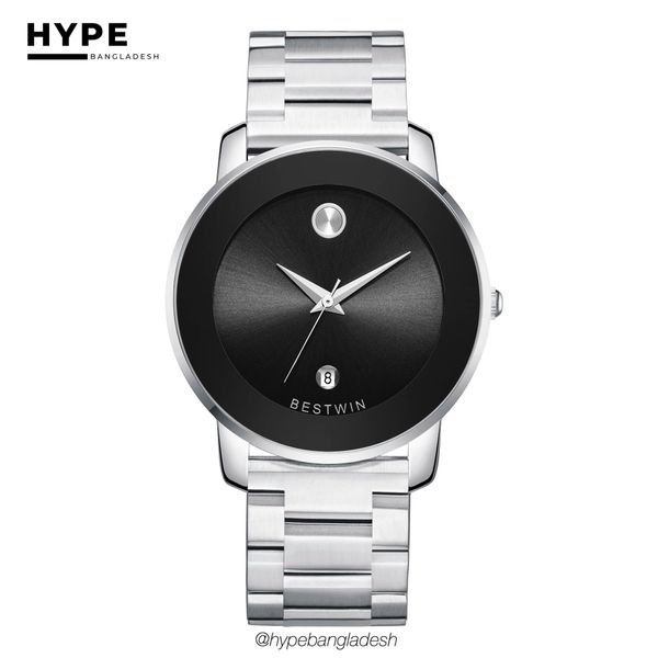 Bestwin BW163 Stainless Steel Watch (Silver-Black)