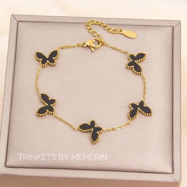 Black butterfly bracelet