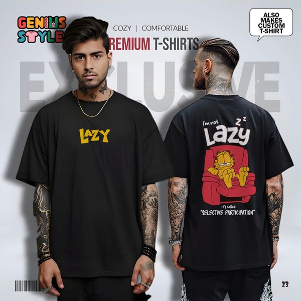 Iam Not Lazy Premium Drop Shoulder T-shirt - 23