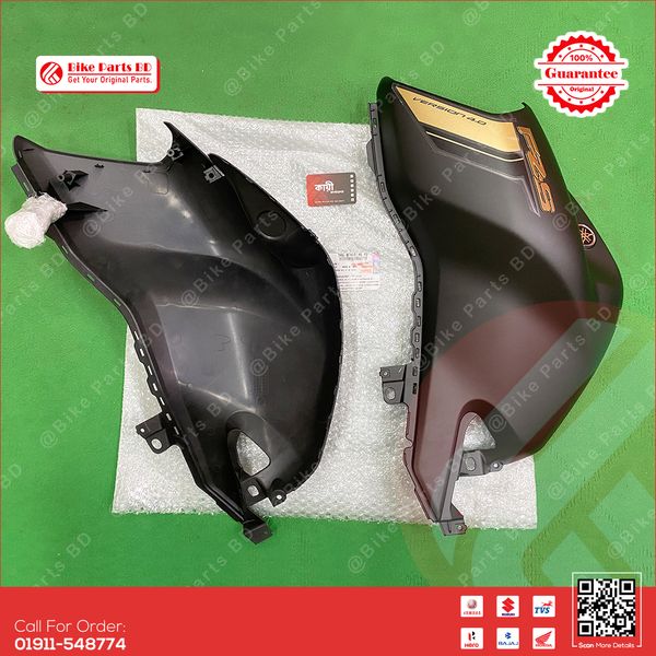 Tanky Box for Yamaha FZS V4 (Matte Black Dlx) bike.