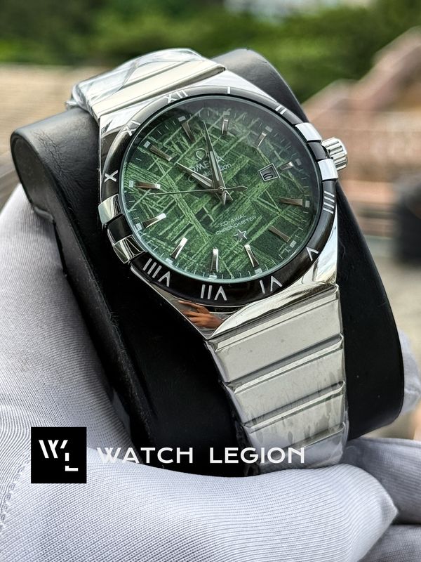 OMEGA CONSTELLATION METEORITE GREEN DIAL SWEEP