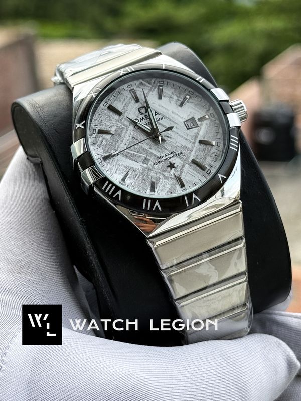 OMEGA CONSTELLATION METEORITE WHITE DIAL SWEEP