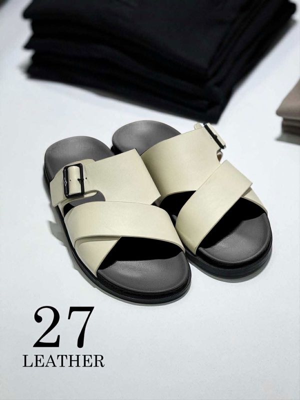 Axis Premium Leather Sandal(Off-White)