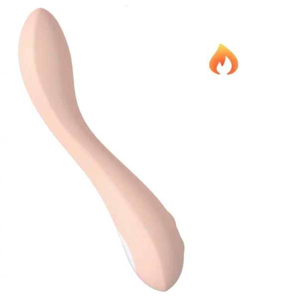 G-Spot Heating Rose Vibrator Clit Tits Anal Stimulator 10 Vibration Modes Waterproof Finger Dildo Sex Toy for Women