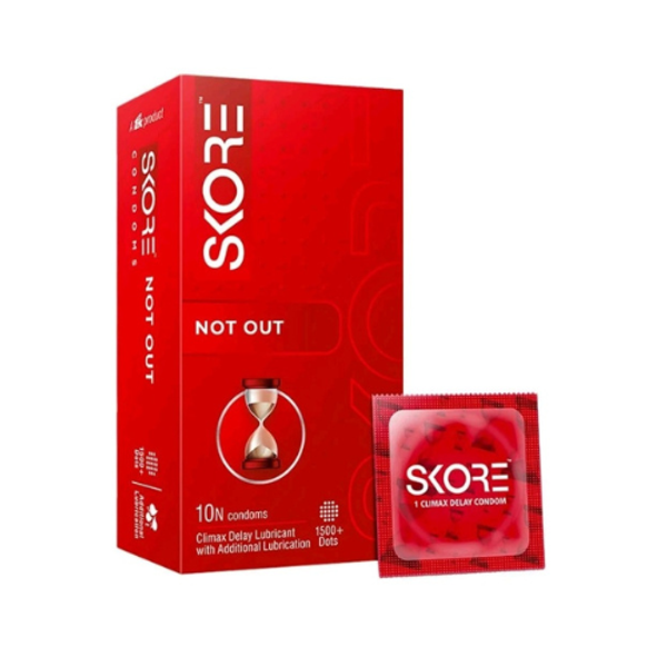 Skore Not Out Climax Delay Condoms( 10pcs)