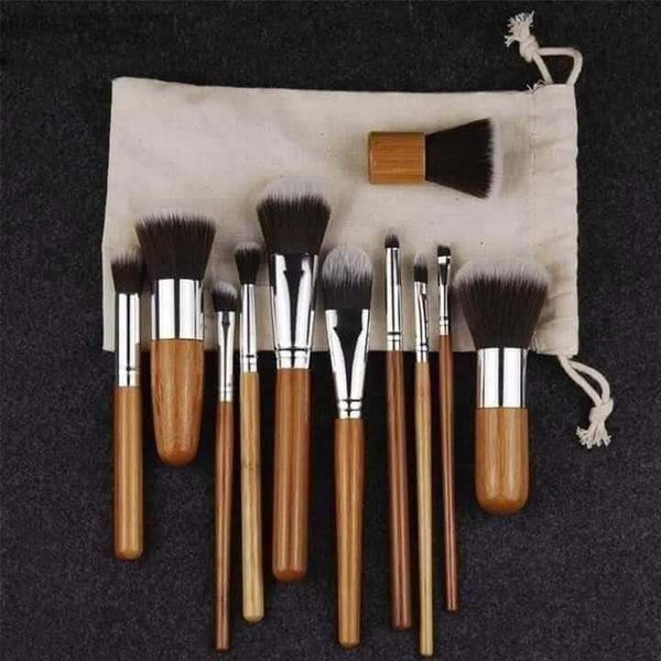 bamboo brush set 10 pieces