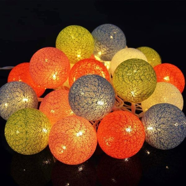 Colourful Cotton Ball Lights