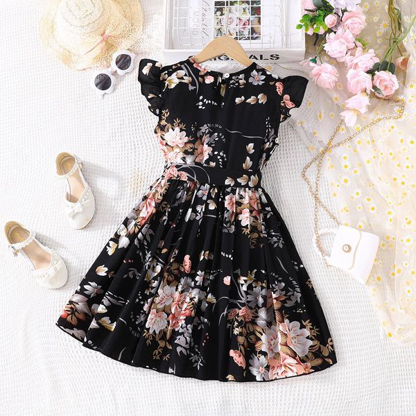 Imported 🌺 Girls' Summer Sleeveless Pleated Long Dress with Belt