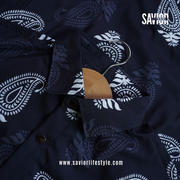 Black Paisley - Full Sleeve Party Wear Print Shirt