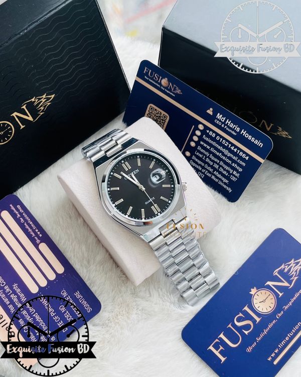 Citizen Tsuyosa Silver Black Dial Watch (AA Grade)