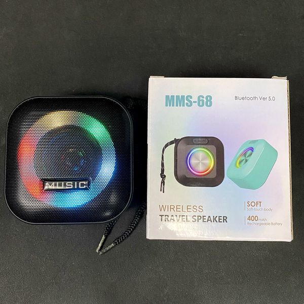 LED ambient light portable Bluetooth speaker, subwoofer, large volume square