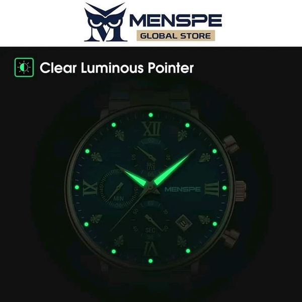 💥MENSPE High-grade Waterproof Six Stitches Luminous Calendar Watch - Image 8