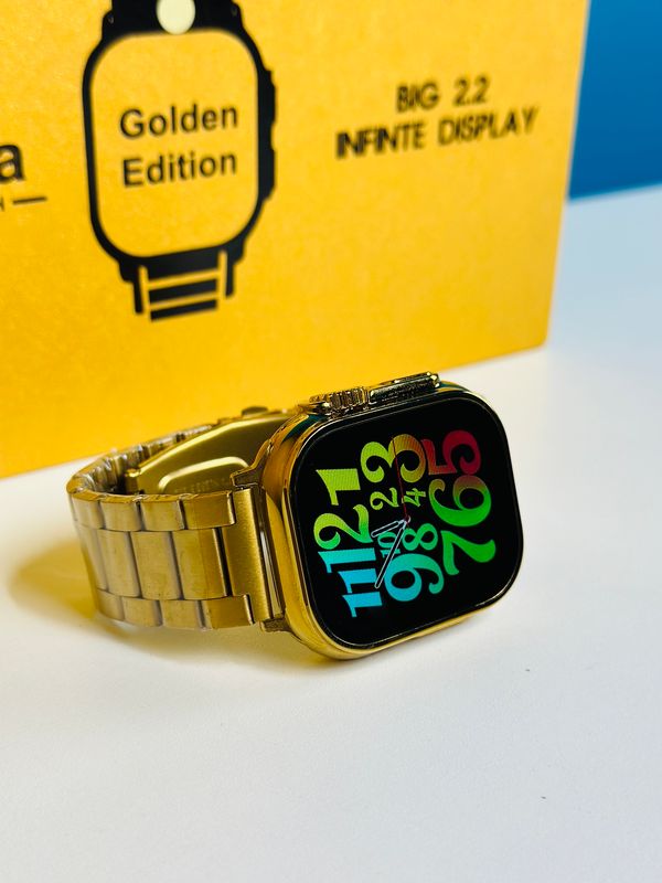 HK 9Ultra Smartwatch Golden Edition (Dual Straps