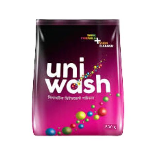 uniwash detergent powder 500gm ইউনি ওয়াস ডিটারজেন্ট পাউডার