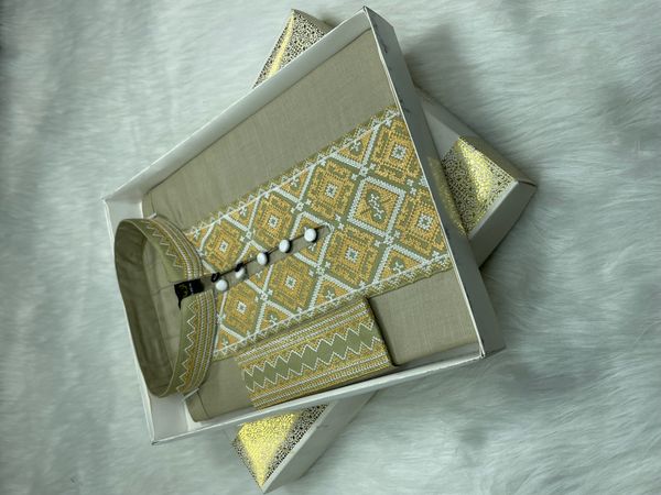 Luxury embroidery Brown panjabi