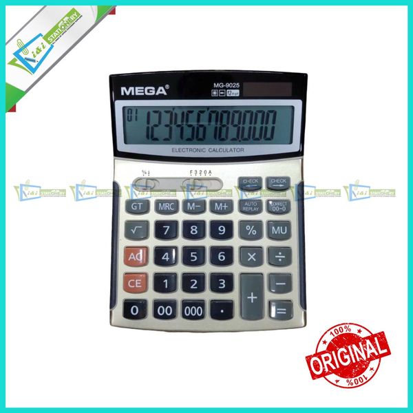 Mega Calculator 12 Digit-Dual power MG-9025-1pcs
