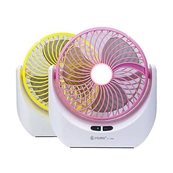 JY Super lithium rechargeable mini table fan with LED light JY-1880