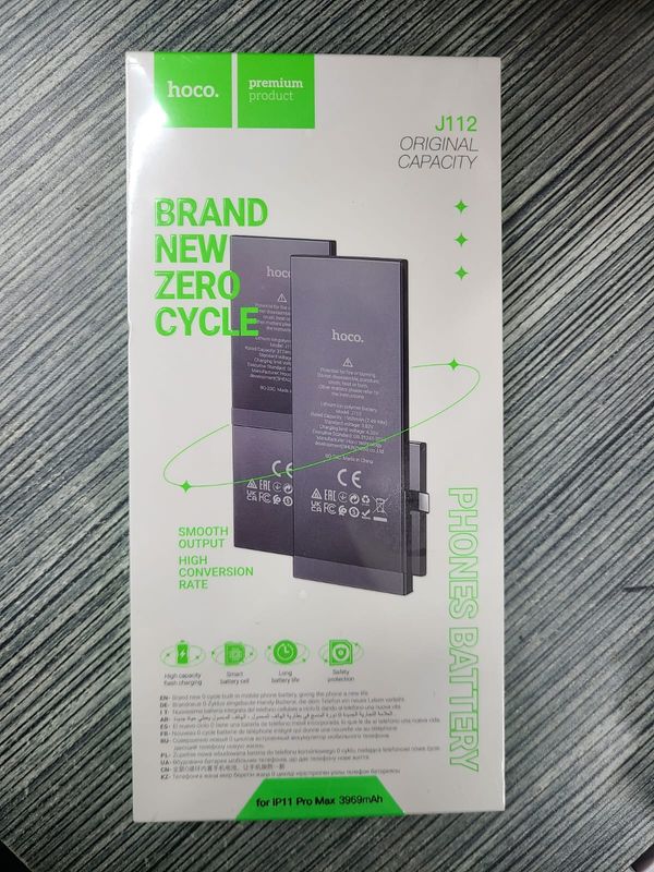 Hoco J112-ip11pmax Smart Li-Polymer 3969mAh Battery for iPhone 11 Pro Max .